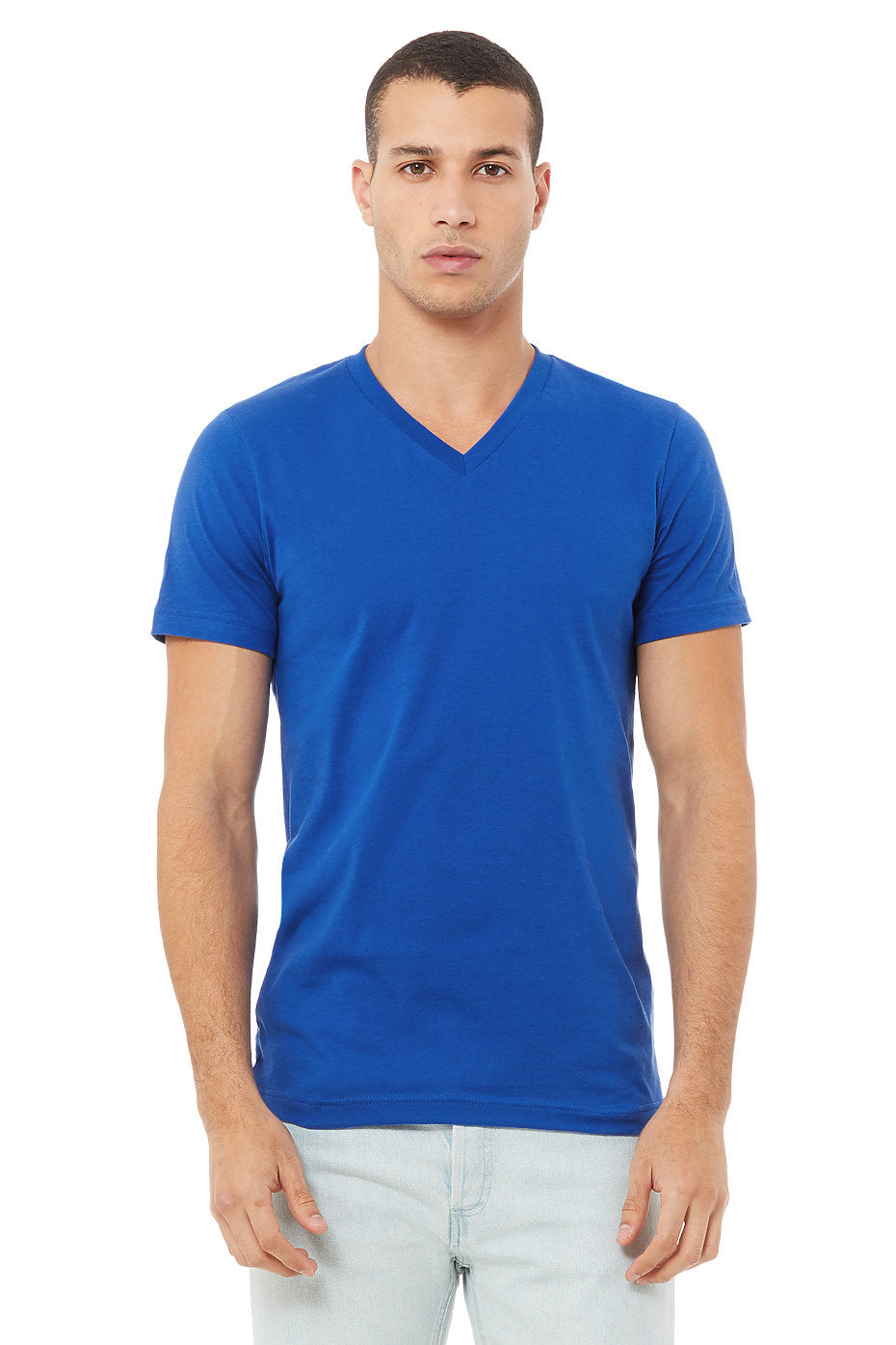 3005 BELLA + CANVAS UNISEX JERSEY SHORT SLEEVE V-NECK TEE True Royal