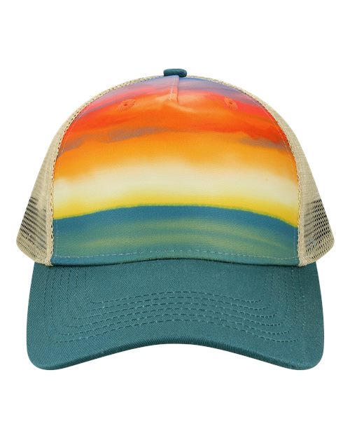 Watercolor Sunset/ Teal
