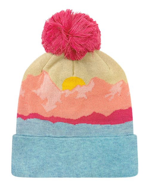 Mountain Morning Aqua/ Peach