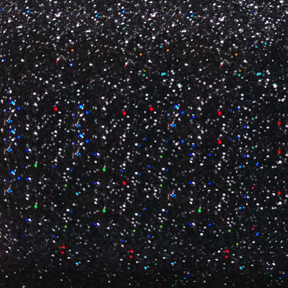 Glitter Vinyl 1 FOOT STARRY BLACK GLITTER