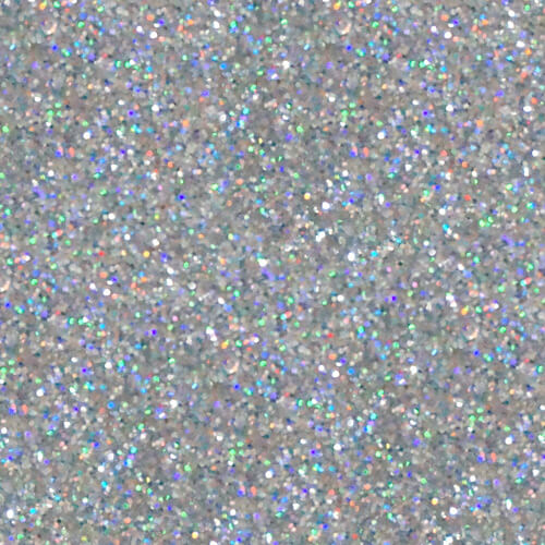 Glitter Vinyl 1 FOOT HOLO SILVER GLITTER